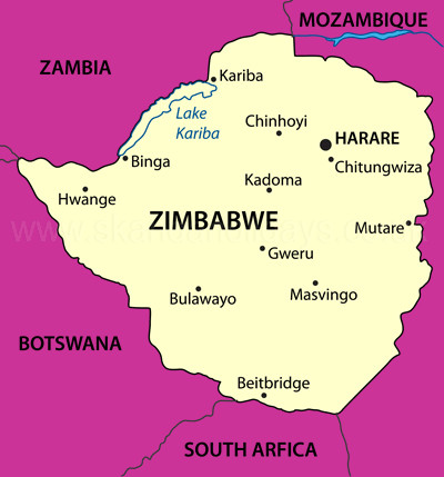 zimbabwe-country map 