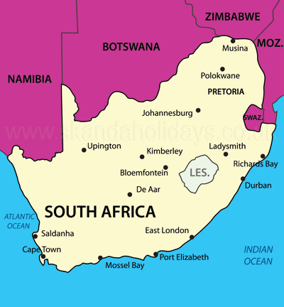  south africa country map 